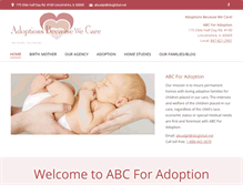 Tablet Screenshot of abcforadoption.com